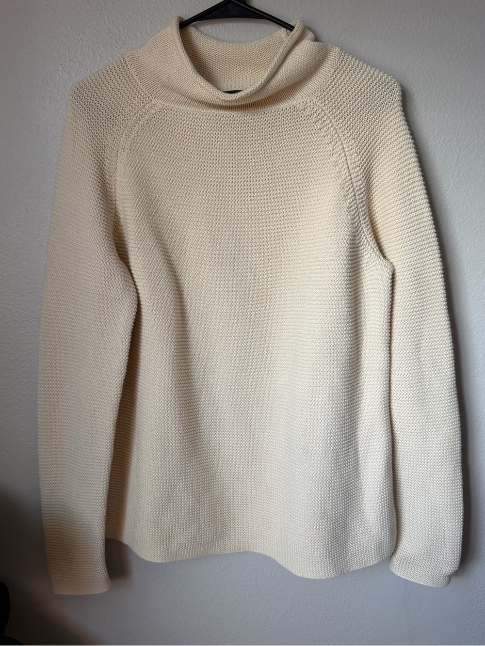 J. McLaughlin Cream Cowl Turtleneck Knit Sweater Women’s L Coastal Grandma Fall